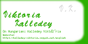 viktoria kalledey business card